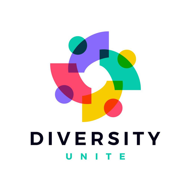people family diversity colorful logo vector icon illustration - Vector, Image