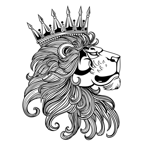 голова лева розлючена голова чорної тварини розлючена Векторний ілюстратор
  - Вектор, зображення