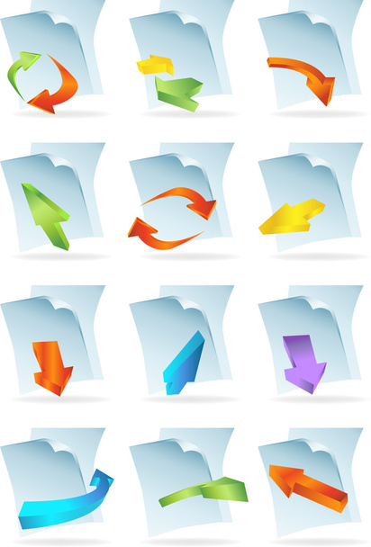 Folders with Arrows - Vektör, Görsel