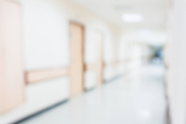 Abstract blur hospital corridor interior background - Photo, Image