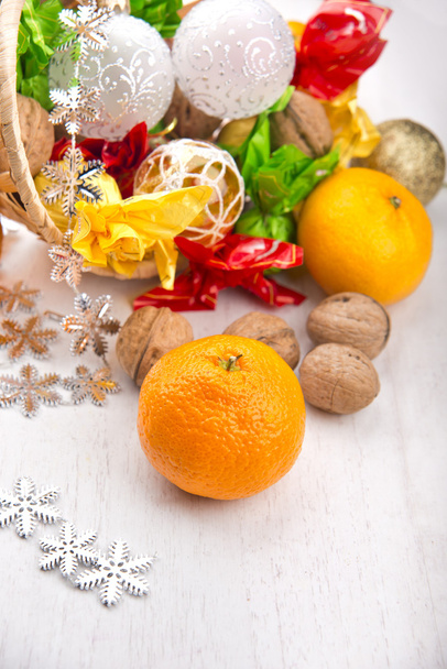 sweet fresh tangerine on the kitchen table - 写真・画像