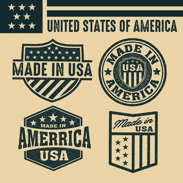 Made in Usa united states of america vector usa Flag America Red and Blue Usa eagle USA vintage USA national  - Διάνυσμα, εικόνα