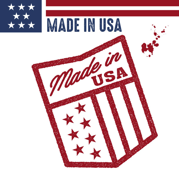 Valmistettu Yhdysvalloissa Yhdysvalloissa American vektori usa Flag America Punainen ja Sininen Usa kotka USA vuosikerta USA National  - Vektori, kuva