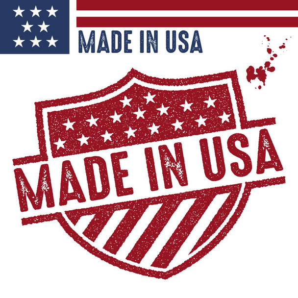 Made in Usa Объединенные штаты Соединенных Штатов Америки Красный и Синий США Винтаж национальной сборной США  - Вектор,изображение