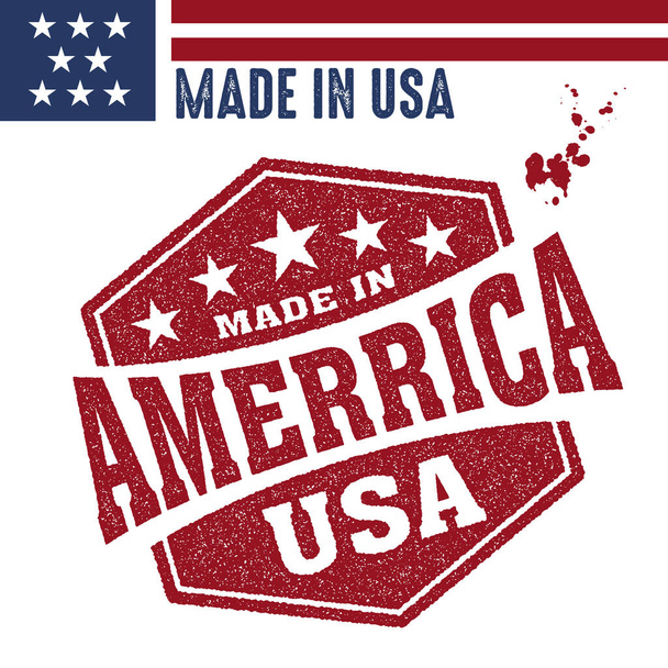 Made in Usa Stany Zjednoczone Ameryki wektor usa Flaga Ameryka Czerwony i niebieski orzeł USA rocznik USA narodowość  - Wektor, obraz