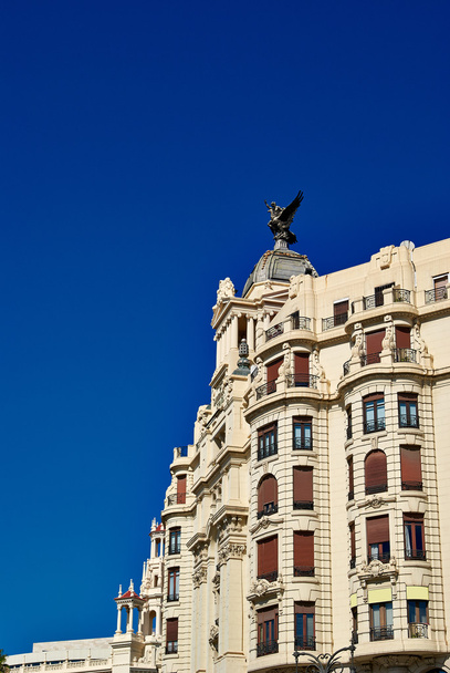 Edificios con frentes de encaje de la ciudad Valencia España
 - Foto, imagen