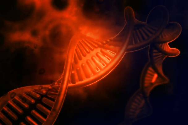 Struttura del DNA su base scientifica. Illustrazione 3d - Foto, immagini