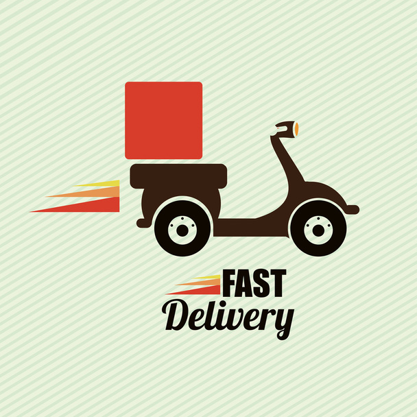 Express delivery icon concept scooter motorcycle Vector Image