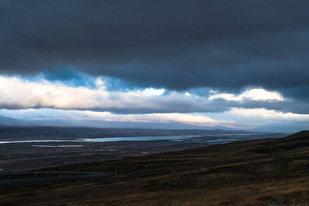 Egilsstadir en Islandia Oriental al amanecer - Foto, Imagen
