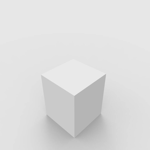 3Dグレーの白いステージの表彰台シーン最小限のスタジオの背景。概要3D形状オブジェクトイラストレンダリング。オンラインビジネス製品の表示. - 写真・画像
