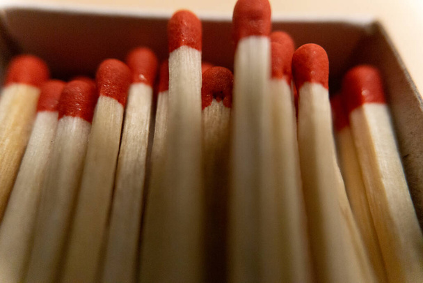 Red Match Sticks in the Box - Photo, Image