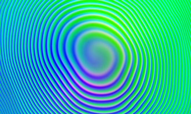 指紋は電話画面でスキャンされます。概要緑のグラデーション状の螺旋状の背景。概念設計技術と科学の3Dレンダリングイラストのための使用. - 写真・画像