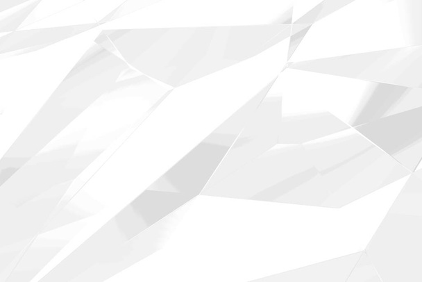 Fondo de patrón de triángulo de polígono blanco y gris abstracto. ilustración de renderizado 3d - Foto, imagen