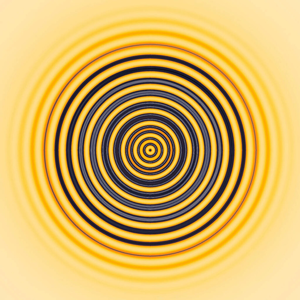 Abstract technology circles on a yellow background - Photo, Image