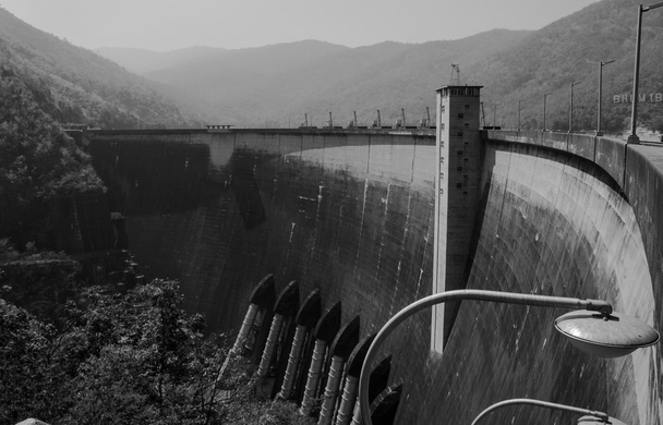 The Bhumibol Dam in Thailand. The dam is situated on the Ping - Photo, Image