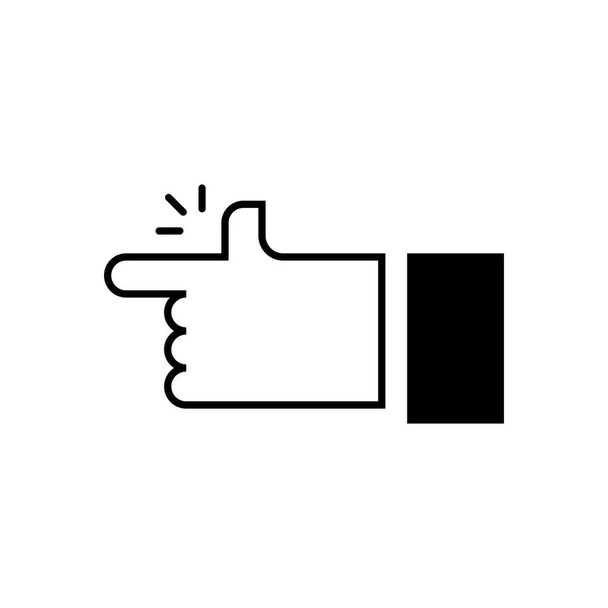 snap dedo vector icono logo diseño - Vector, Imagen