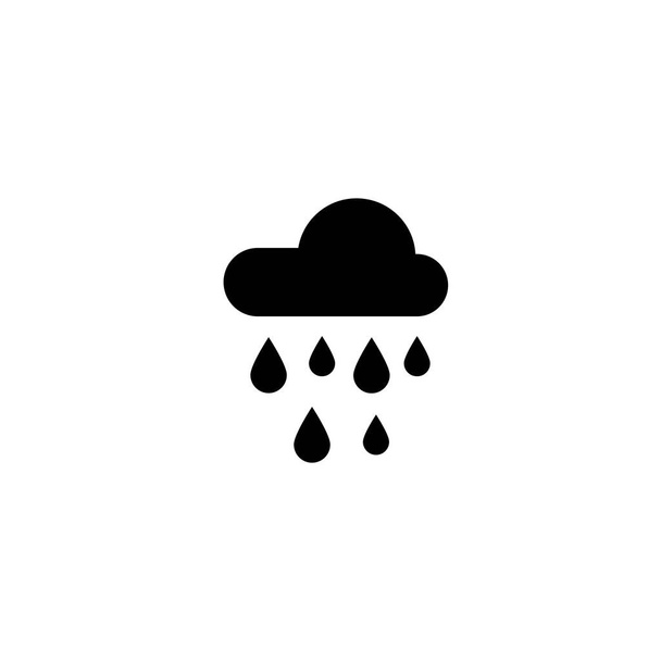 Векторный рисунок шаблона иконки дождя - Вектор,изображение