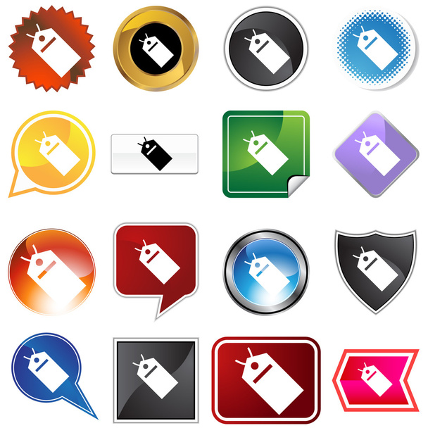 Hang Tag Variety Icon Set - Vettoriali, immagini