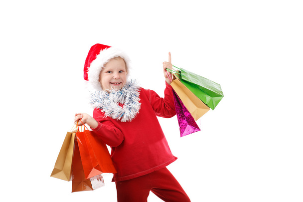 Small Santa with presents - Фото, изображение