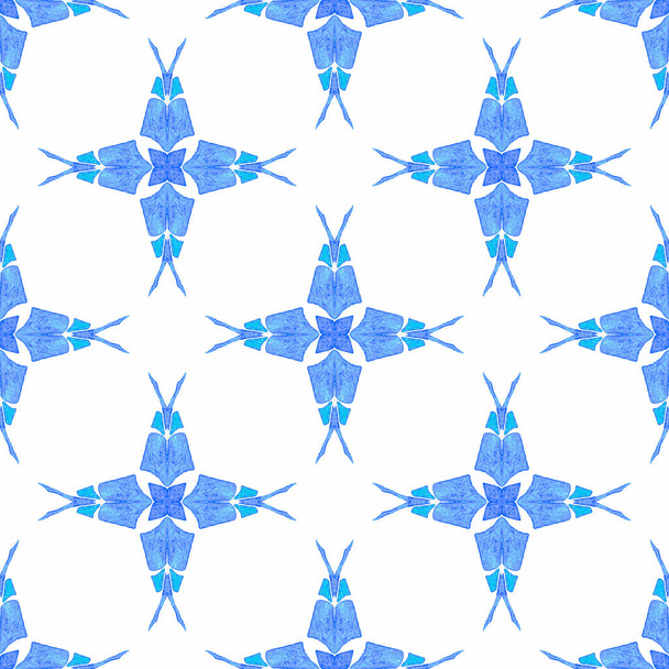 Organic tile. Blue perfect boho chic summer  - Photo, Image