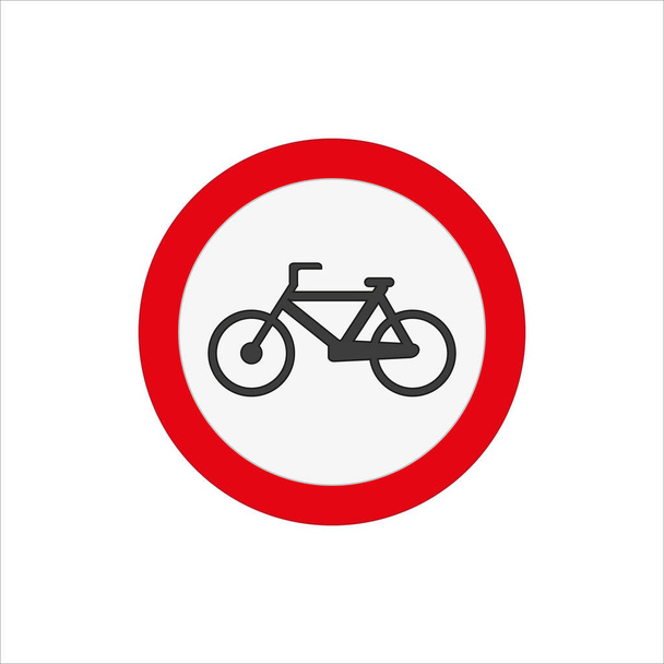An illustration of bicycle road traffic sign isolated on a white background - Foto, immagini