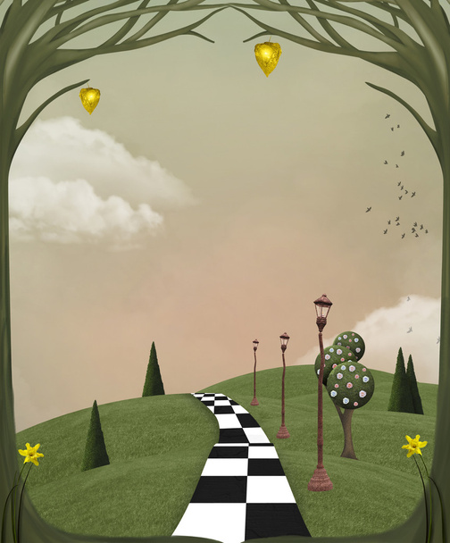 Wonderland spring pathway - Photo, Image