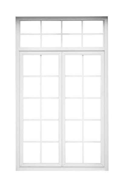 Valódi vintage ház ablak keret elszigetelt fehér háttér - Fotó, kép