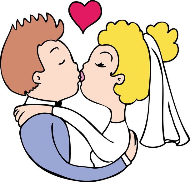 Married Kiss - Vector, afbeelding