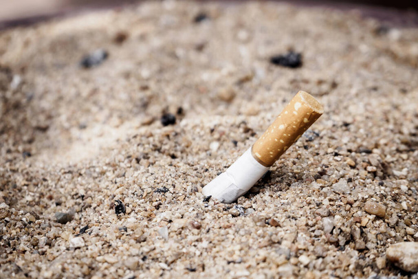 Tobacco Cigarette butt, stop smoking concept - Foto, imagen