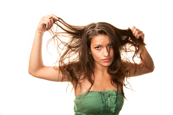 Woman with messy hair - Photo, Image