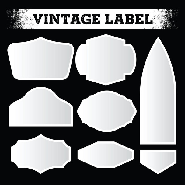 Vintage Shields Cadre Set Étiquettes vectoriel - Vecteur, image