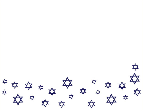 Étoile bleue de David Bordure sur fond blanc - Vecteur, image
