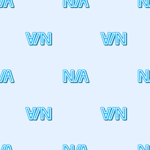 Blue line Not applicable icon isolated seamless pattern on grey background.  Vector Illustration. - Vector, Image