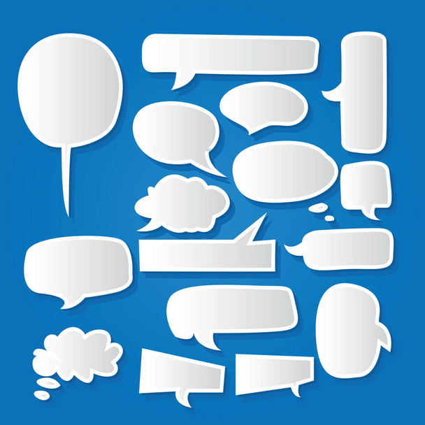Comic Bubble Speech Balloons Speech Cartoon Vector  - Vektor, obrázek