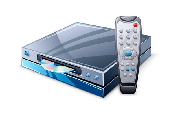 Media player and remote control - Вектор,изображение