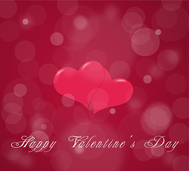 Couple of hearts on the violet red background - Photo, Image