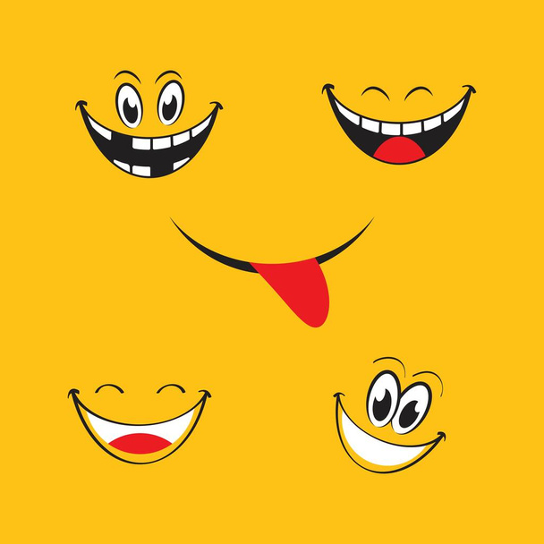Χαμόγελο εικονίδιο εικονίδιο διάνυσμα πρότυπο σχεδιασμού - Διάνυσμα, εικόνα