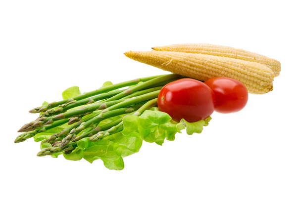 bébi kukorica, spárga - Fotó, kép