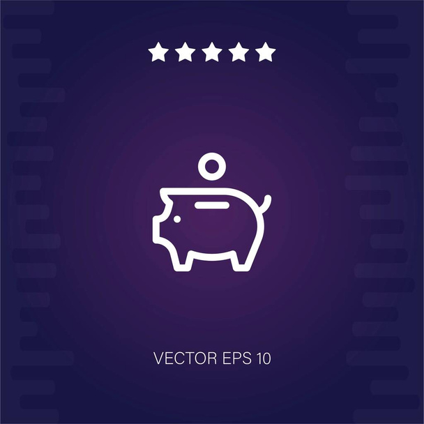 prasečí banka vektorová ikona moderní ilustrace - Vektor, obrázek