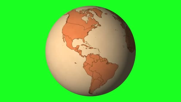 Vintage globe rotate - Footage, Video