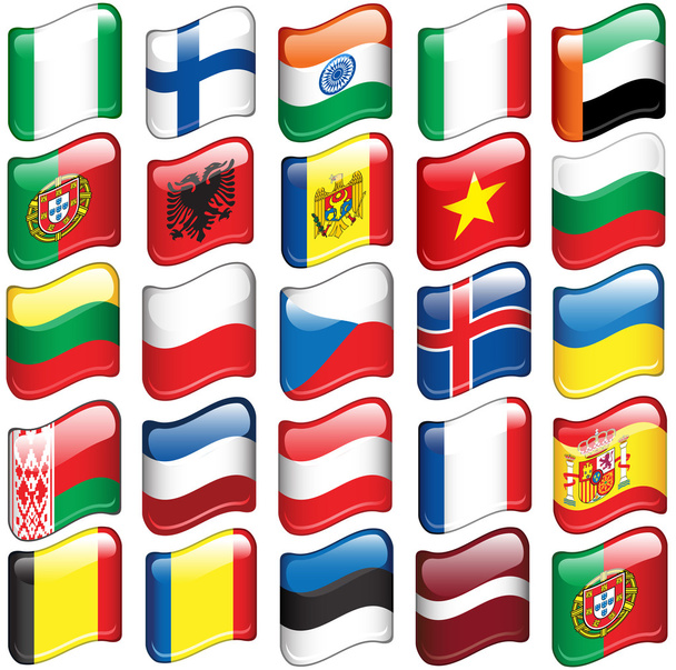 Set of world flags - Vektori, kuva