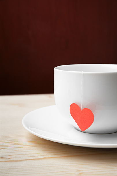 cup of tea on valentine's day - Φωτογραφία, εικόνα