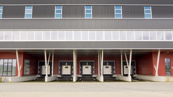 Distribution centre with docking station for trucks - Photo, Image
