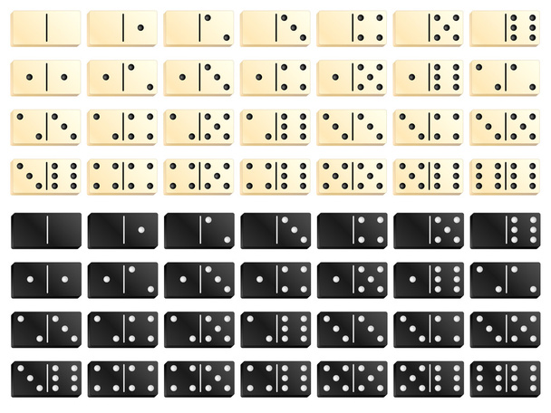 Black And White Dominoes - Vector, Image