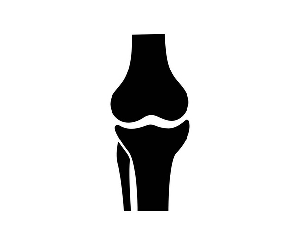 Knee bones vector. Human bone and joint icon. - Vector, Image