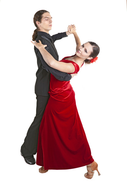 Young couple dancint waltz - Fotografie, Obrázek