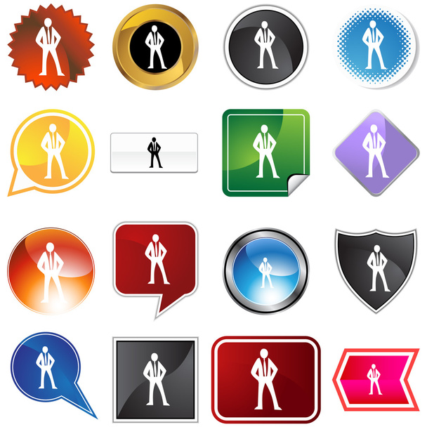 Standing Concept Variety Set - Vector, Image