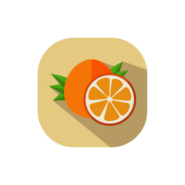 Grejpfrut pomarańczowy płaski - Wektor, obraz