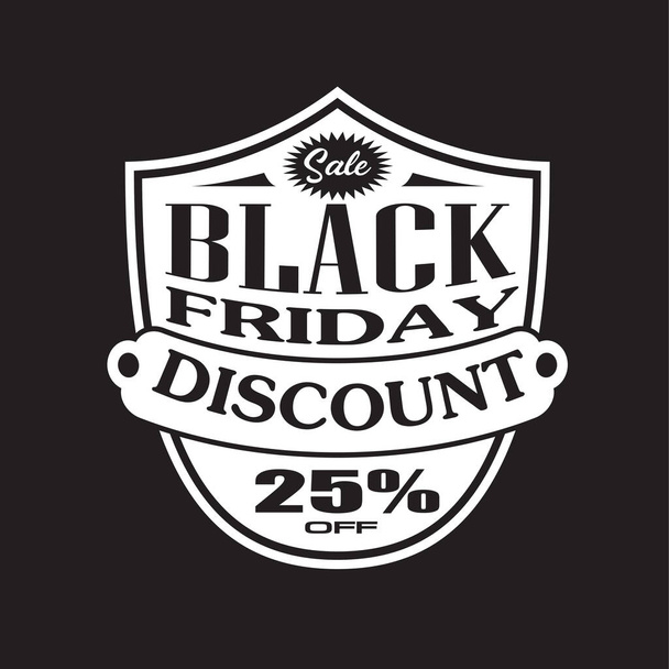 Black Friday Banners Sale black and white Vector  - Vector, Image