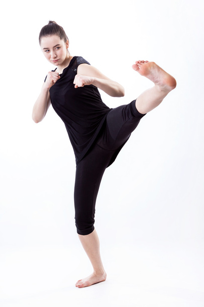 Woman training karate - Photo, Image